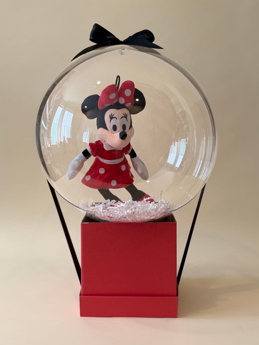 Peluche de Minnie en globo burbuja